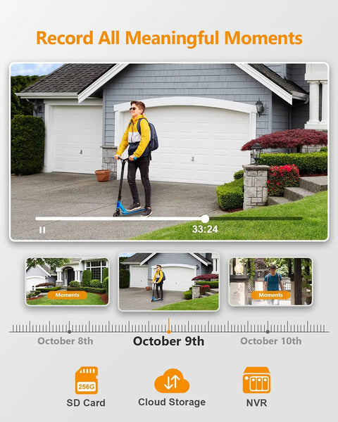Person on scooter captured by Outdoor Security Camera With Floodlight And Two Way Talk, showcasing monitoring capabilities.