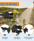 On Demand 110V Diaphragm Water Pump For RV Use 4 GPM 50 PSI Self Priming Transfer Pump With Garden Hose Adapters installation steps