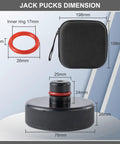 Dimensions of Tesla Lifting Jack Pads For Model 3 Model Y Model S And Model X Heavy Duty Rubber Lift Pucks and case, 2016-2025