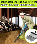 Two Pack Metal Pitch Fork Replacement Heads With Angled Tines For Horse Stall Poop Pickup Manure Rake