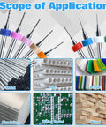 50Pcs PCB Drill Bits Set 0.3mm-1.2mm Carbide Micro Drill Bits for Metal, PVC, Acrylic, Aluminum, Circuit Boards, and Wood