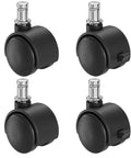 Set Of Four Caster Wheels For Glide Trash Cans And Garbage Bins With Wheels Universal Replacement Casters For Easy Mobility And Locking Feature
