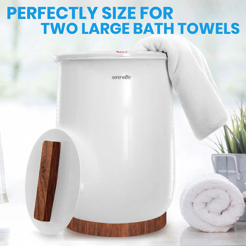 Bucket Style Towel Warmer That Keeps Towels Toasty In The Bathroom And Spa At Home With Auto Shut Off Fits Two Oversized Towels