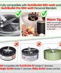 Two Pack Replacement Rubber Gasket Seals For 600W And 900W Blenders, Durable Lip Seal Rings Fits NutriBullet Pro 900 Series Cups And Lids, Easy Install, Keeps Blends Smooth And Leak Free, Long Lasting. compatible silicone gasket seal for blender cup lid