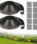 Two Inch Tall Garden Edging Kit With 100 Feet Of Border And 120 Spikes, Plastic Landscape Edging For Lawn with garden view