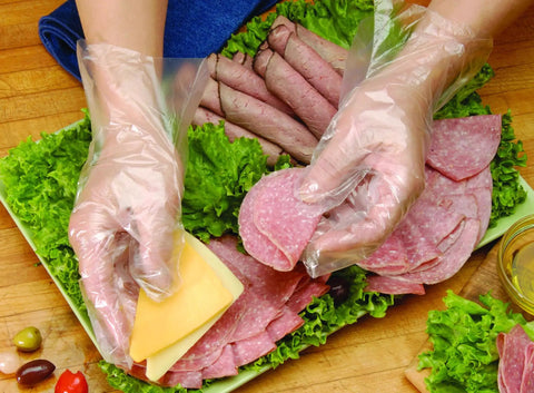 Disposable Food Safe Poly Gloves 1000 Count One Size Embossed Grip For Superior Handling Longer Length Cuff For Comfort Ideal