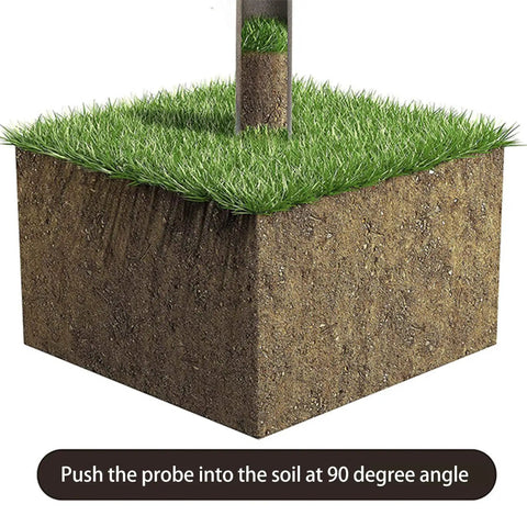Stainless Steel Soil Sampler Probe With 12 Inch T Handle for quick core sampling inserted into soil at 90-degree angle