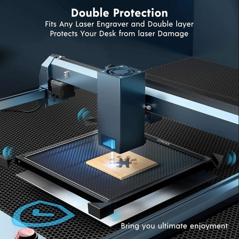 Longer Honeycomb Working Table for laser engraver, 17.3x17.3 inches, aluminum honeycomb bed for CO2/diode use