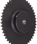 Reboreable Type B Roller Chain Sprocket For 40 Chain, Single Strand, 0.5 Inch Pitch, 48 Teeth, black high carbon steel