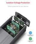 Hella Reliable 500W Power Inverter Converts DC 12V To AC 110V With dual USB ports showcasing isolation voltage protection circuitry.