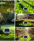 Solar Mole Repellent Stakes 8 Pack Ultrasonic Gopher Deterrent For Lawn, Garden, And Farm Outdoor IP65 Waterproof Spike
