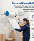 Slick Wall Mount Bubble Wrap Dispenser with Heavy Duty Galvanized Steel. Adjustable for rolls up to 40 inches wide for efficient packing.