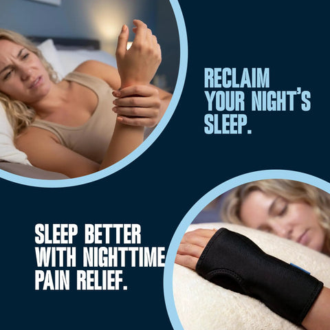 Nighttime Wrist Brace For Pain Relief From Carpal Tunnel Tendonitis And Arthritis That Fits Both Hands With Palm Cushion Beads