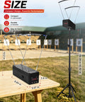 Projectile Speed Chronograph With Bluetooth App And Infrared Optical Sensors 0 To 9999 Feet Per Second Velocity Meter Adjustable Stand Data Storage For Multiple Test Runs Pro Grade For Ballistics Archery And Firearm Labs compact black unit with stand