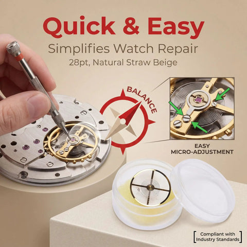 Watch Balance Wheel Alloy Full Swing Movement Part For Repairs 8205 Gear Hairspring And Gear Set Golden Finish