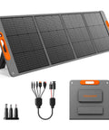 200W Foldable Solar Panel For Power Stations with QC3.0, Type-C 60W Output, MC4 Connector, ideal for camping and emergency power.