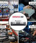 Heavy Duty ANL Fuse Block With Clear Cover And Twin 300 Amp Fuses For Rock Solid Circuit Protection Fits Zero To Ten Gauge Cable installed in car audio systems.