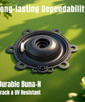 Front view: FRUSSONIA 2-pack valve diaphragm kit; Buna-N rubber, Crack & UV Resistant; for Rain Bird CP/CPF/DV valves.
