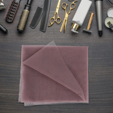 Lace Netting For Wig Making And Repair Half Yard Breathable Wig Cap Mesh With Smooth Edges Natural Scalp Appearance Hair Net For DIY Wig Caps Easy Cut And No Hemming Gentle On Sensitive Skin, half-yard pink mesh on hair tools