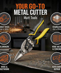 Heavy Duty 10 Inch Metal Cutting Shears For Sheet Metal Stainless Steel And Aluminum Pro Grade Tin Snips With Ergonomic Grip