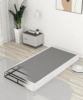 Twin Box Spring 5 Inch Low Profile Heavy Duty Metal Support Offers Legit Stability And Zero Squeaks For Your Twin Mattress in modern bedroom.