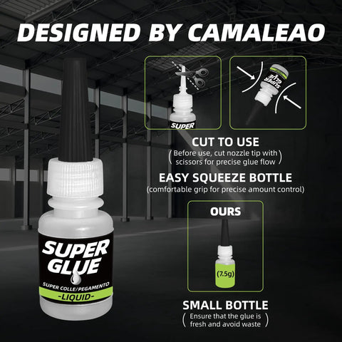 All Purpose Super Glue For Plastic, Wood, Leather, Jewelry And Paper, 2610 PSI Bond In Seconds, Mini 7.5g CA Adhesive bottle