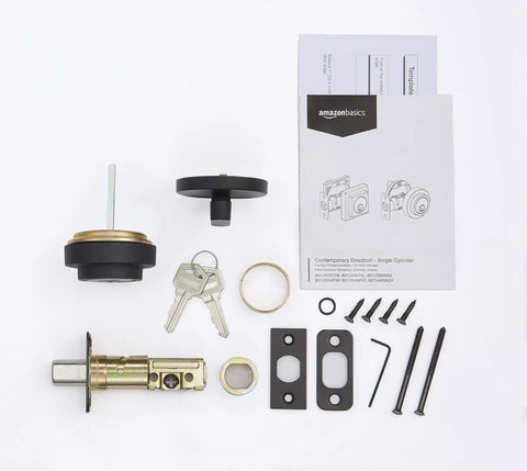 Oil Rubbed Bronze Single Cylinder Deadbolt Lock With Easy Phillips Screwdriver Install Universal Handing Fits Doors