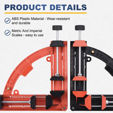 Right Angle Clamp For Woodworking 30 To 90 Degree Adjustable Corner Clamp ABS Plastic Vise Fixture for DIY Projects