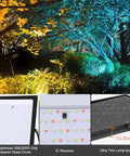 Led Floodlight RGB Ac220V 30W 50W 100W 200W Flood Light Color Changing illuminating garden at night with colorful effects.