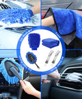 All In One 26 Piece Car Detailing Brush Set With Drill Brushes And Wire Scrubbers Interior Exterior Cleaning Kit tools in use