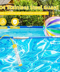 1500W Portable Immersion Water Heater With Digital Lcd Screen And Heavy Duty Stainless Guard in a pool setting.