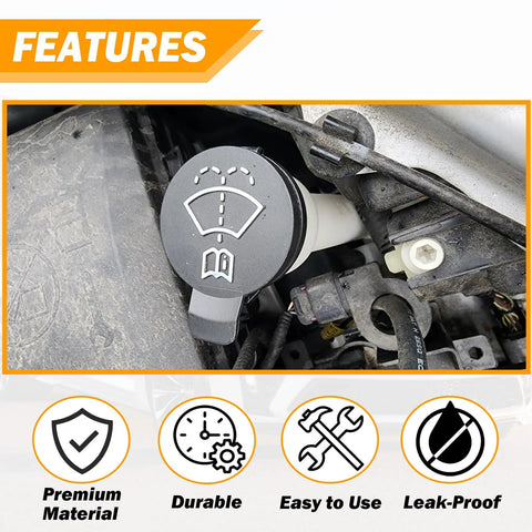 Easy Drop In Windshield Washer Fluid Cap Replacement For Chevy, Cadillac, GMC, Buick Direct OEM Fit installed view