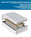 Hella Sturdy Folding Box Spring, Heavy Duty Wooden Mattress Foundation shown under a mattress, measures 60 by 30 inches.