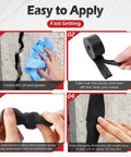 Black Moldable Silicone Putty Pre Cut Strips Non Hardening Gap Sealant For Ductwork And Windows steps to apply and seal gaps.