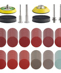 2 Inch Sanding Discs Kit With Backer Plate For Drill And Rotary Tools, 12 Grits From P80 To P3000, includes shank backer plates