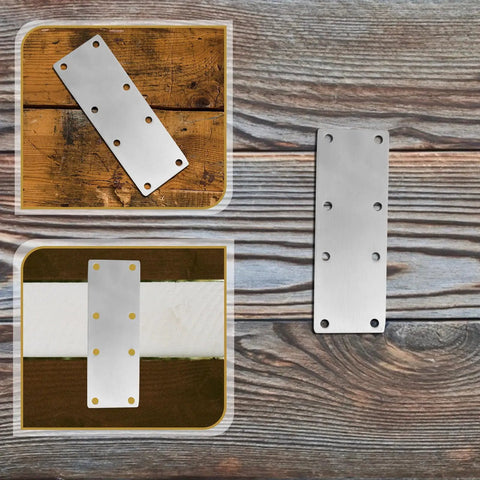 Four Pack Stainless Steel Straight Brackets Mending Plates For Furniture Joint Connectors And Shelf Support DIY Friendly