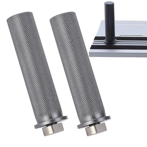 Pro Grade Heavy Duty Bench Dogs for Woodworking Set of 2 Fits 20mm Holes on Aluminum Guide Rail Sliding Slots Quick Clamp Stops