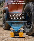 Heavy Duty 12V Tire Inflator With Auto Shutoff And Digital Screen Dual Cylinders And Dual Motors Portable Air Compressor on gravel road