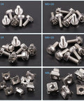 Rock Solid Heavy Duty M5 And M6 Cage Nut Screw Kit With Washers Square Hole Rack Mount Hardware For Server Cabinets Top Shelf 160 Piece Kit for M5 and M6 screws in various sizes.