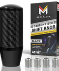 Sick Carbon Fiber Shift Knob With 4 Metal Threaded Adapters For 4 5 6 Speed Manual And Buttonless Automatic Transmissions