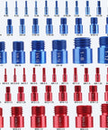 54 Piece Nut And Bolt Thread Checker Set With Inch And Metric Gauges For Tight Spaces beefy pro grade thread gauge kit, blue and red
