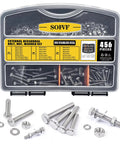304 Stainless Steel Flanged Hex Bolts, Nuts, And Washers Set for Indoor and Light Outdoor Projects, M4 M5 M6 Metric Hardware