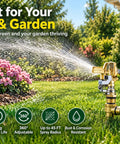 Half Inch Brass Impact Sprinkler Head Built Tough As Nails With Zinc Free Solid Brass Housing And Rugged Stainless Steel Parts For Rock Solid Yard Watering Up To Forty Five Foot Radius watering garden flowers.