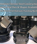 Square Hole Punch Die Set For CH-70 Hydraulic Punching in industrial-grade alloy steel with custom size 10x10mm dies