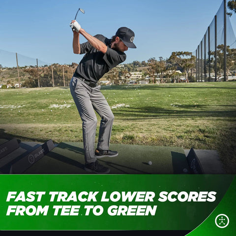 Golfer using Golf Swing And Stroke Analyzer With Real Time Feedback Swing Metrics Video Capture Highlights Training Tool