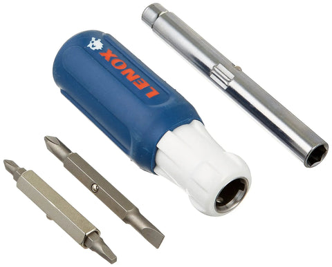 9-In-1 Screwdriver Multi Tool With Slip Resistant Ergonomic Grip For Maximum Torque, 25 Percent Thicker Nut Driver For Longer Life, Blue Finish For Home DIY And Pro Work, Fits A Wide Range Of Fasteners