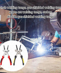 Heavy Duty 8 Inch Welding Clamp For TIG And CO2 Welding With Ergonomic Grip Carbon Steel Pliers featured in workshop setup