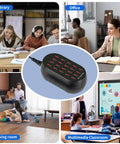 Dope 20 Port USB Charging Station With 100W Total Power Multi Device hub in library, office, living room, and classroom settings.