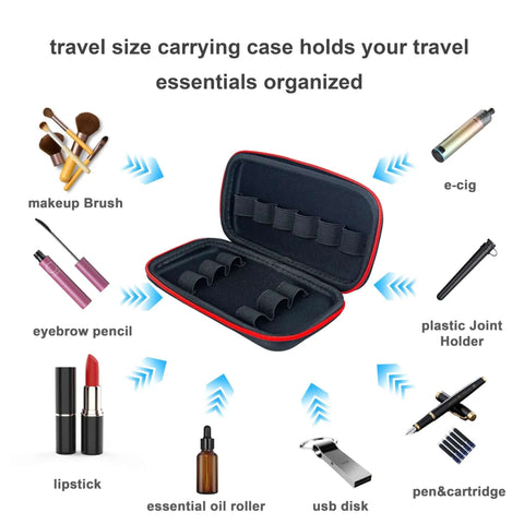 RoadReady Vape Case 7.5 Inch For Vape Pen And 510 Battery Hard Shell Travel Pouch open showing storage for various travel items.