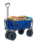 Heavy Duty Collapsible All Terrain Utility Wagon Cart For Beach Adventures with groceries loaded inside